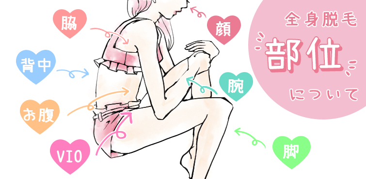全身脱毛の部位について