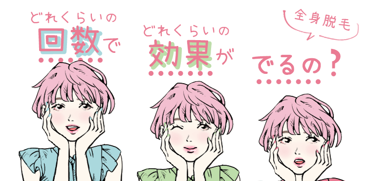 全身脱毛の効果・回数について